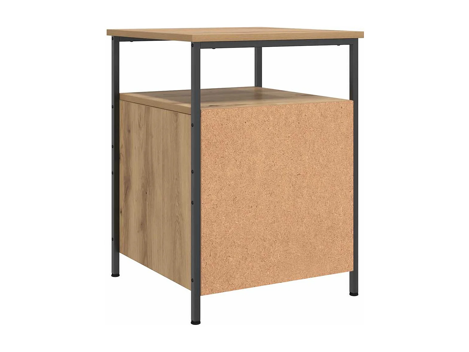 Table de chevet chêne artisanal 44x45x60 cm bois d'ingénierie