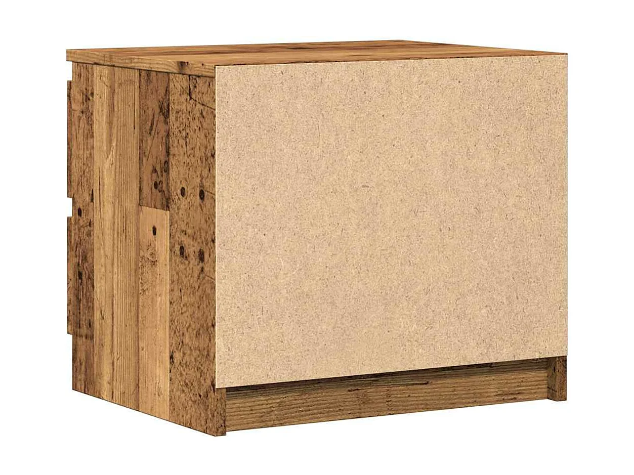 Table de chevet vieux bois 50x40x43.5 cm bois d’ingénierie