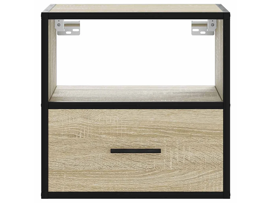 Table de chevet murale chêne sonoma 40x31x39,5 cm