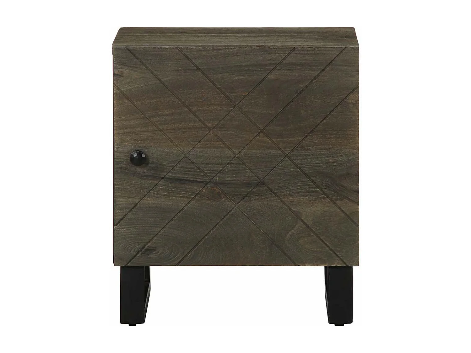 Nachttische 2 Stk. Schwarz 40x33x46 cm Massivholz Mango