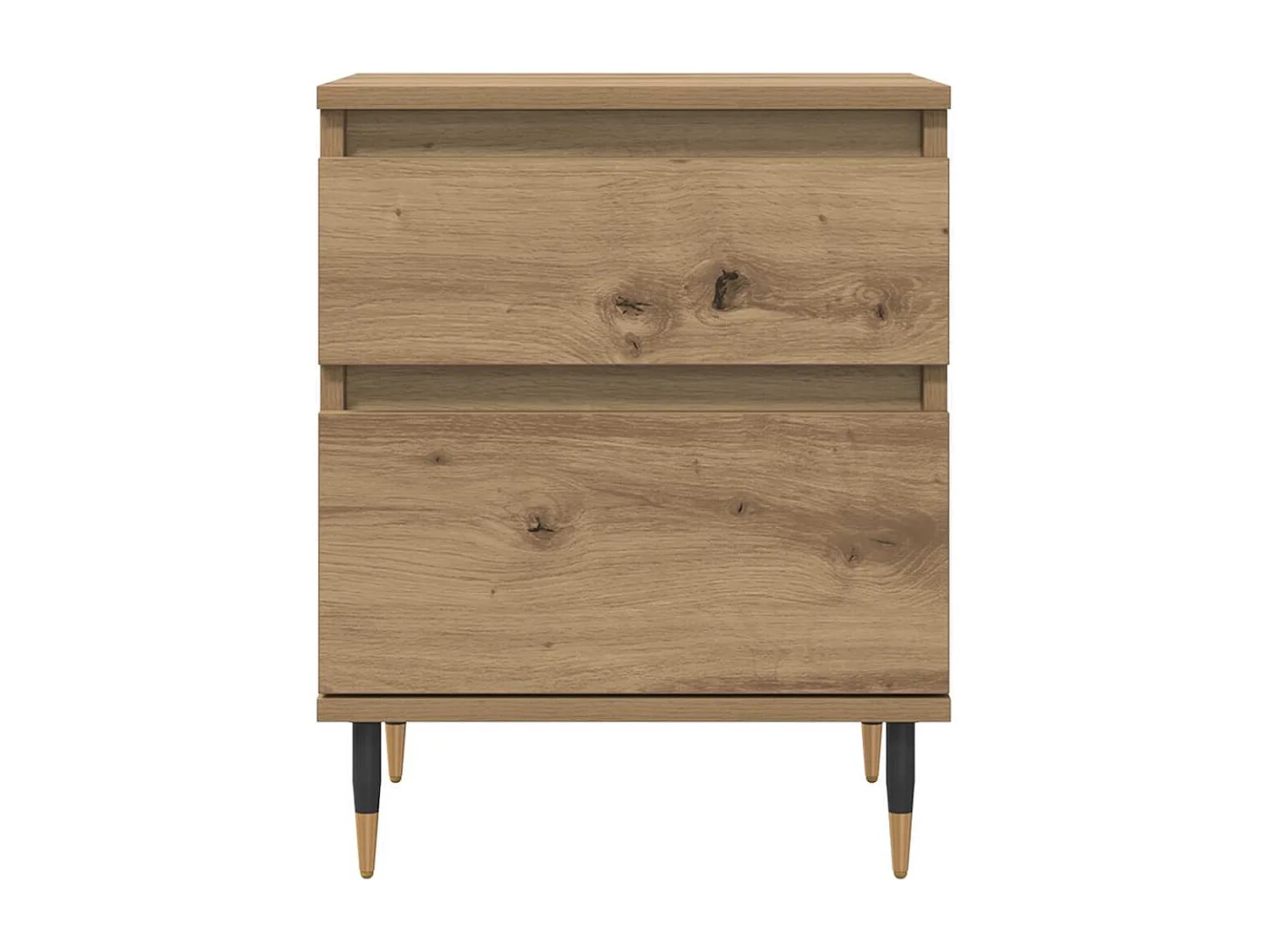 Table de chevet chêne artisanal 40x35x50 cm bois d’ingénierie