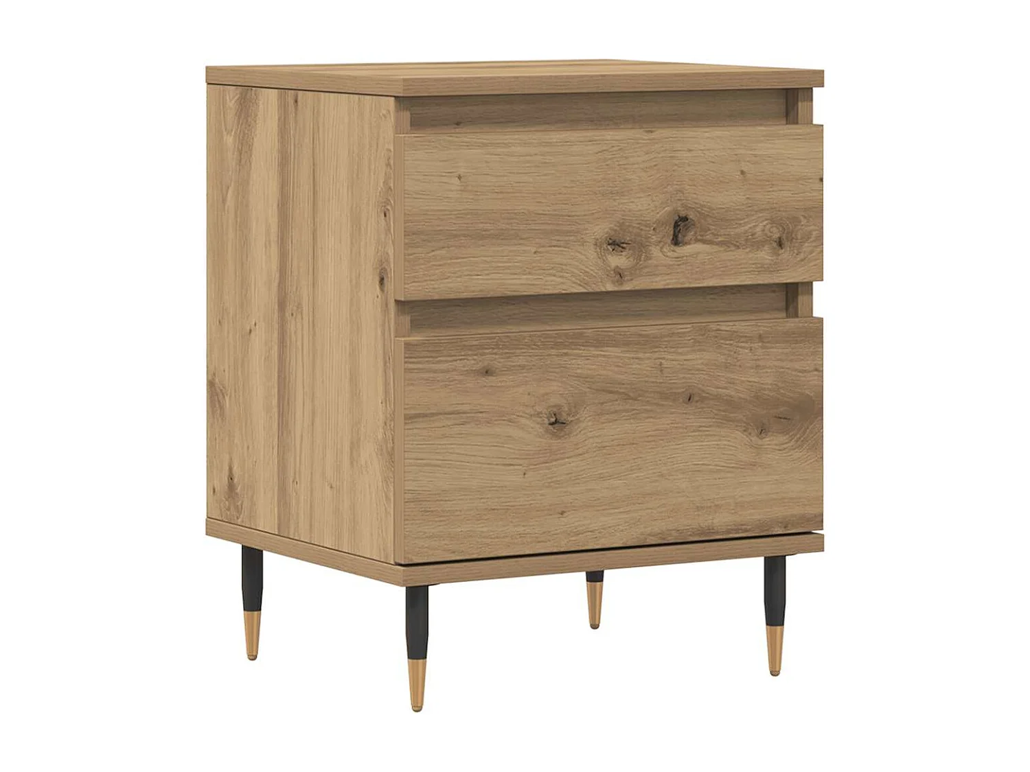Comodino Rovere Artigianale 40x35x50 cm in Legno Multistrato