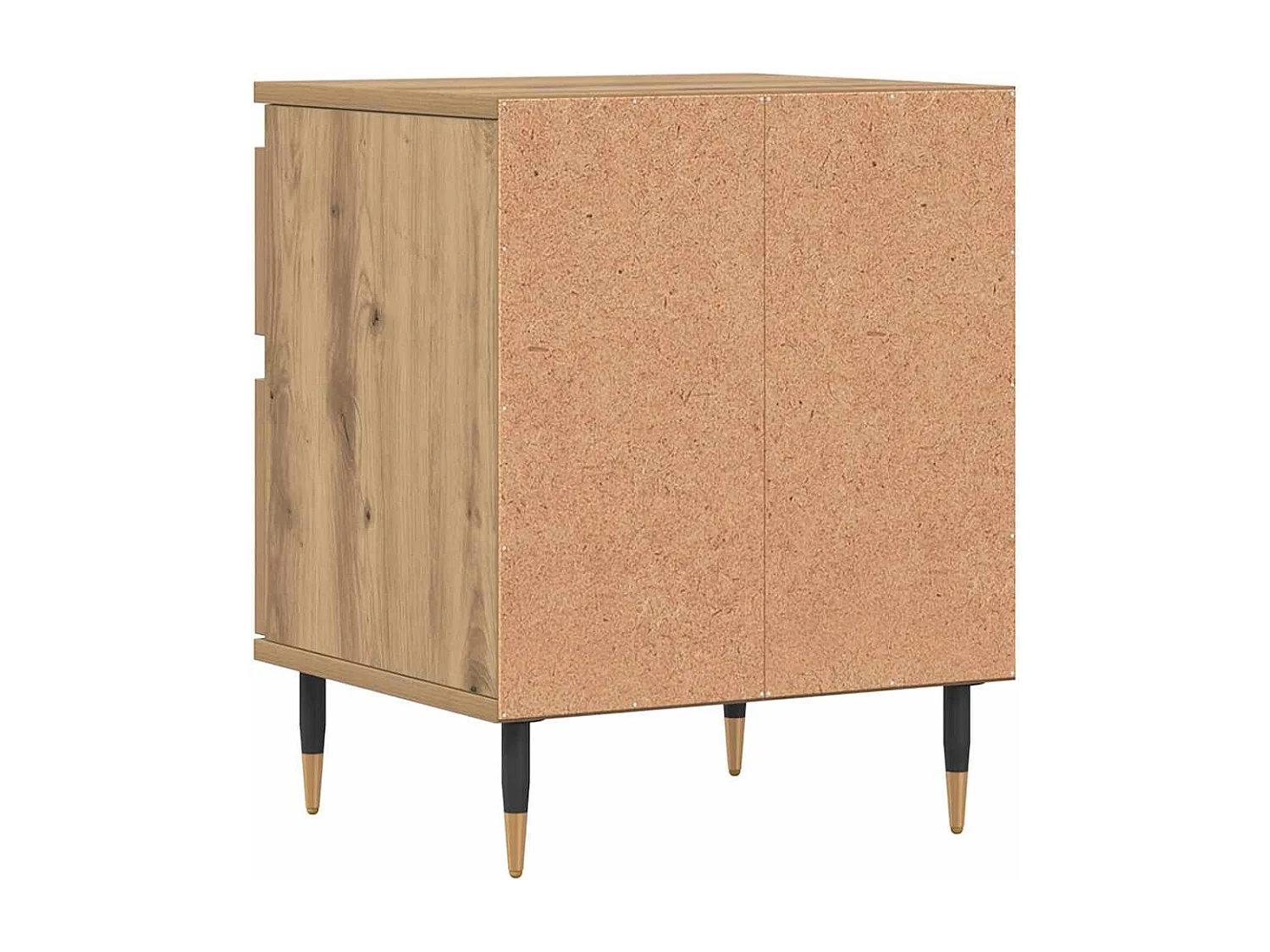 Comodino Rovere Artigianale 40x35x50 cm in Legno Multistrato