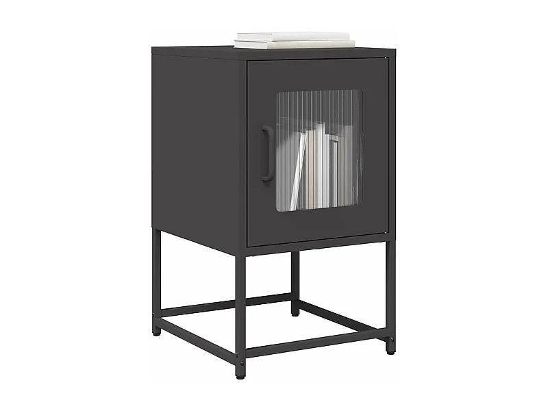 Mesa de cabeceira 36x39x60,5 cm aço laminado a frio preto