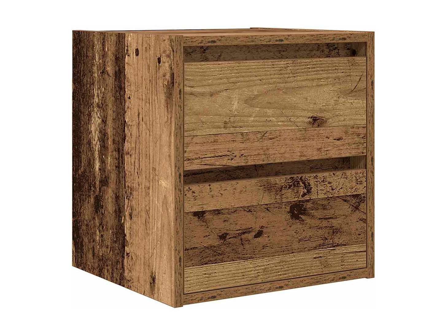 Mesilla de noche de pared de madera vieja 38x34x40 cm