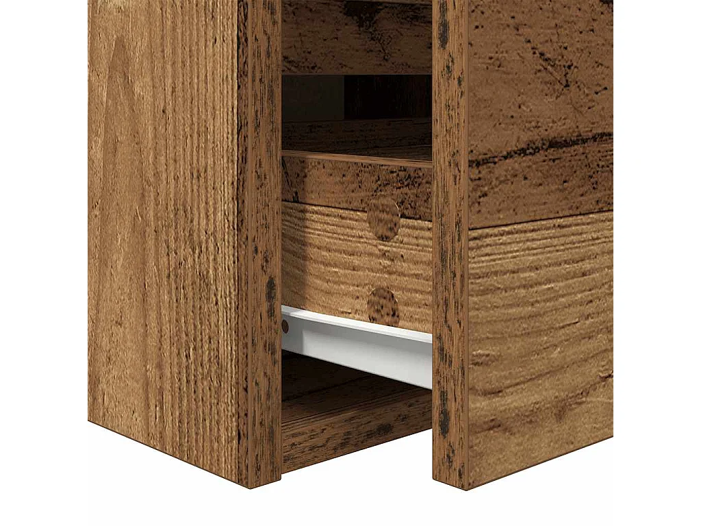 Mesilla de noche de pared de madera vieja 38x34x40 cm