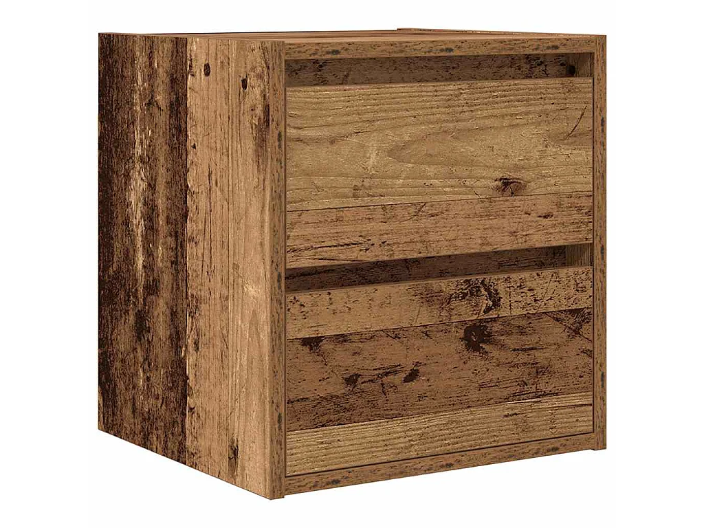 Comodino a Muro Legno Antico 38x34x40 cm