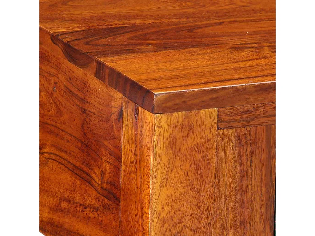 Tables de chevet 2 pcs 40x40x36 cm bois d'acacia massif