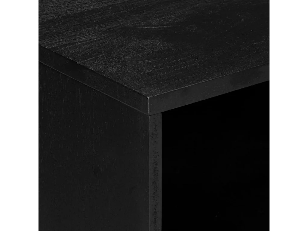 Table de chevet noir 50x33x62 cm bois d'ingénierie