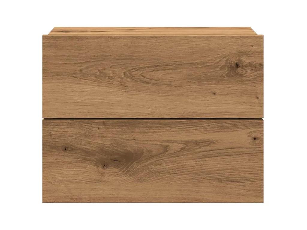 Table de chevet murale chêne artisanal 40x32x30 cm