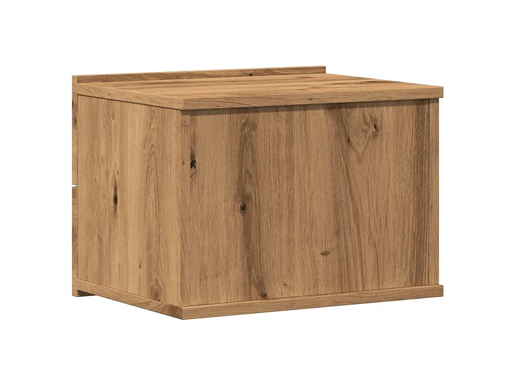 Table de chevet murale chêne artisanal 40x32x30 cm