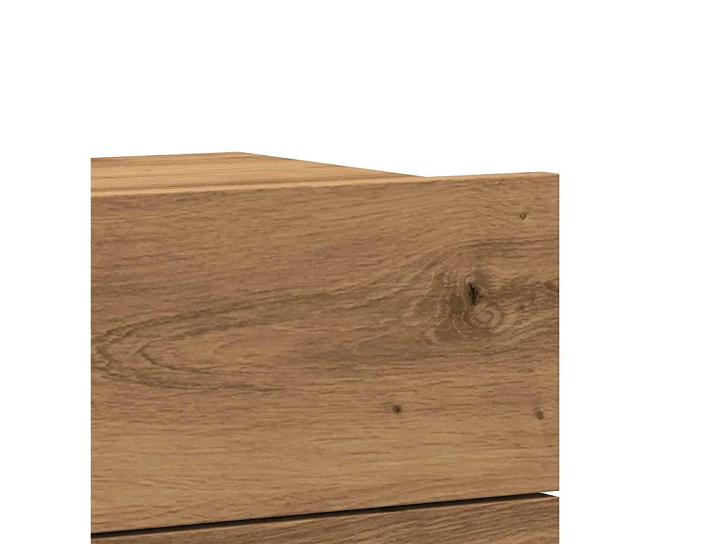 Table de chevet murale chêne artisanal 40x32x30 cm