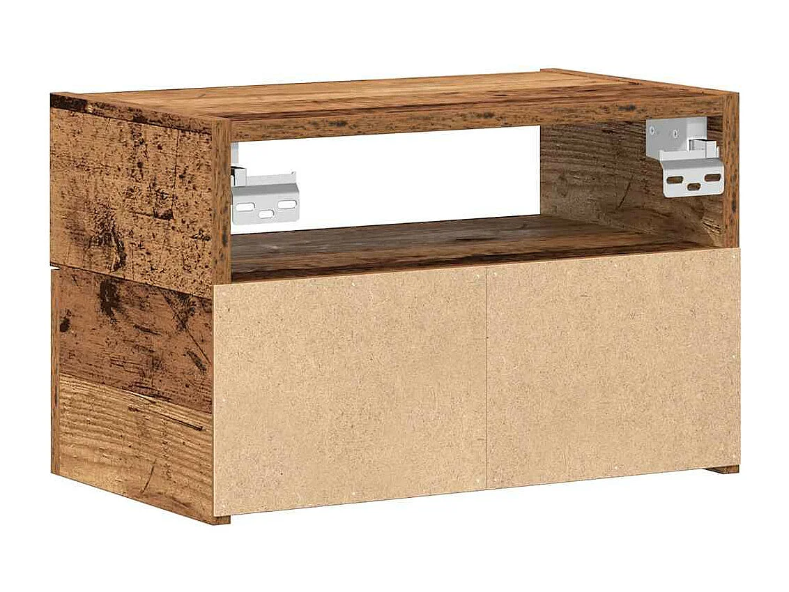 Wand-Nachttische 2 Stk. Altholz-Optik 45x26x28,5 cm