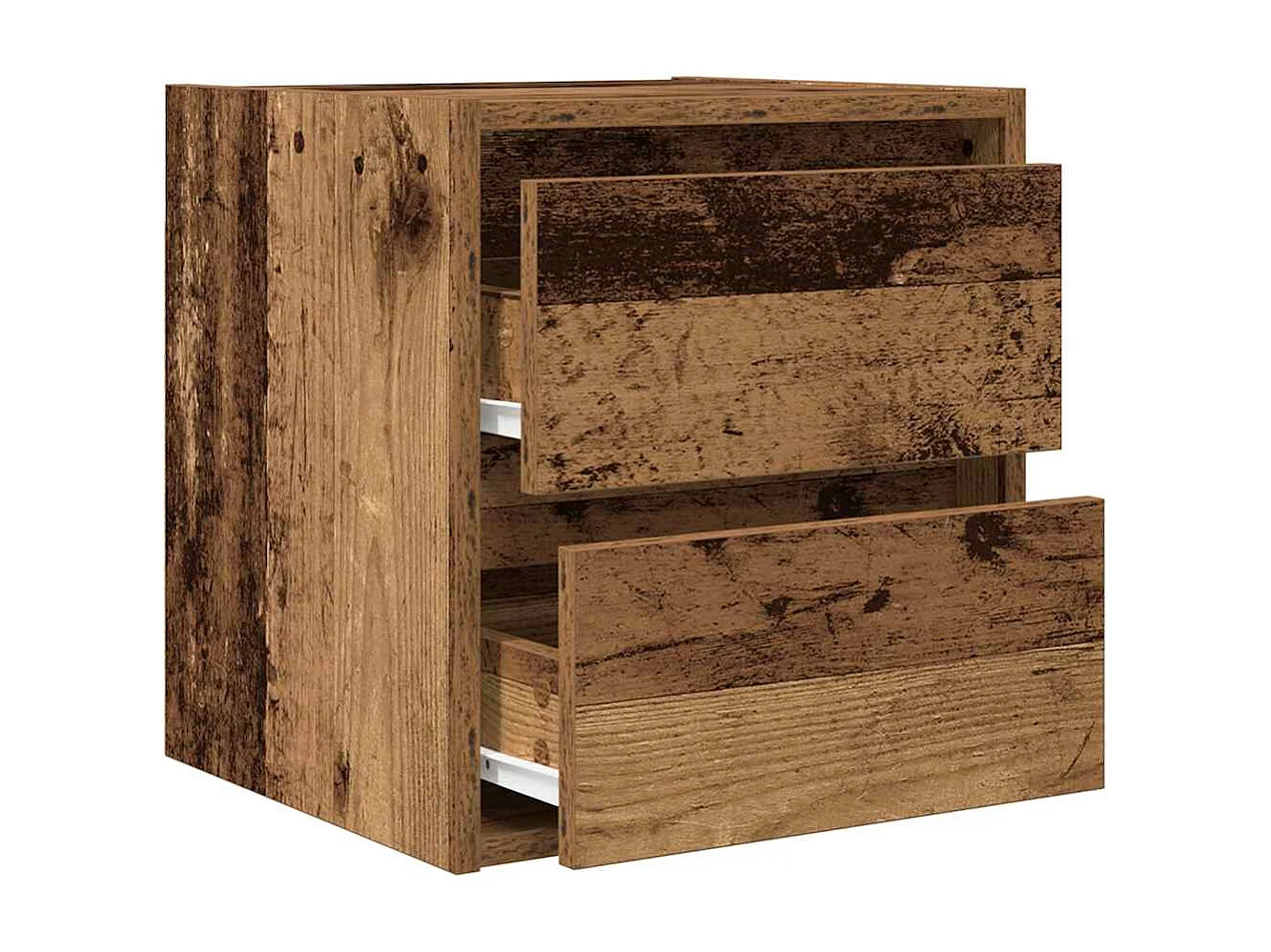 Mesillas de noche de pared 2 uds madera vieja 38x34x40 cm