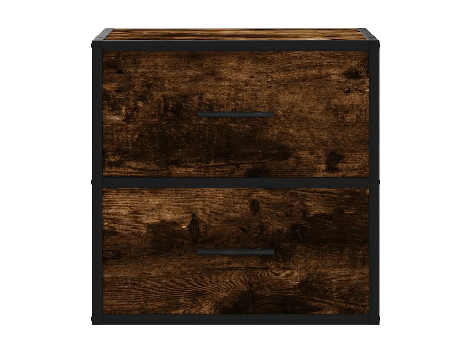 Comodini a Muro 2 pz Rovere Fumo 40x31x39,5 cm