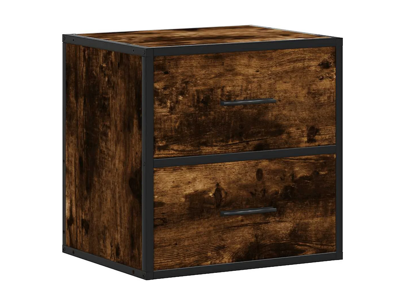 Comodini a Muro 2 pz Rovere Fumo 40x31x39,5 cm