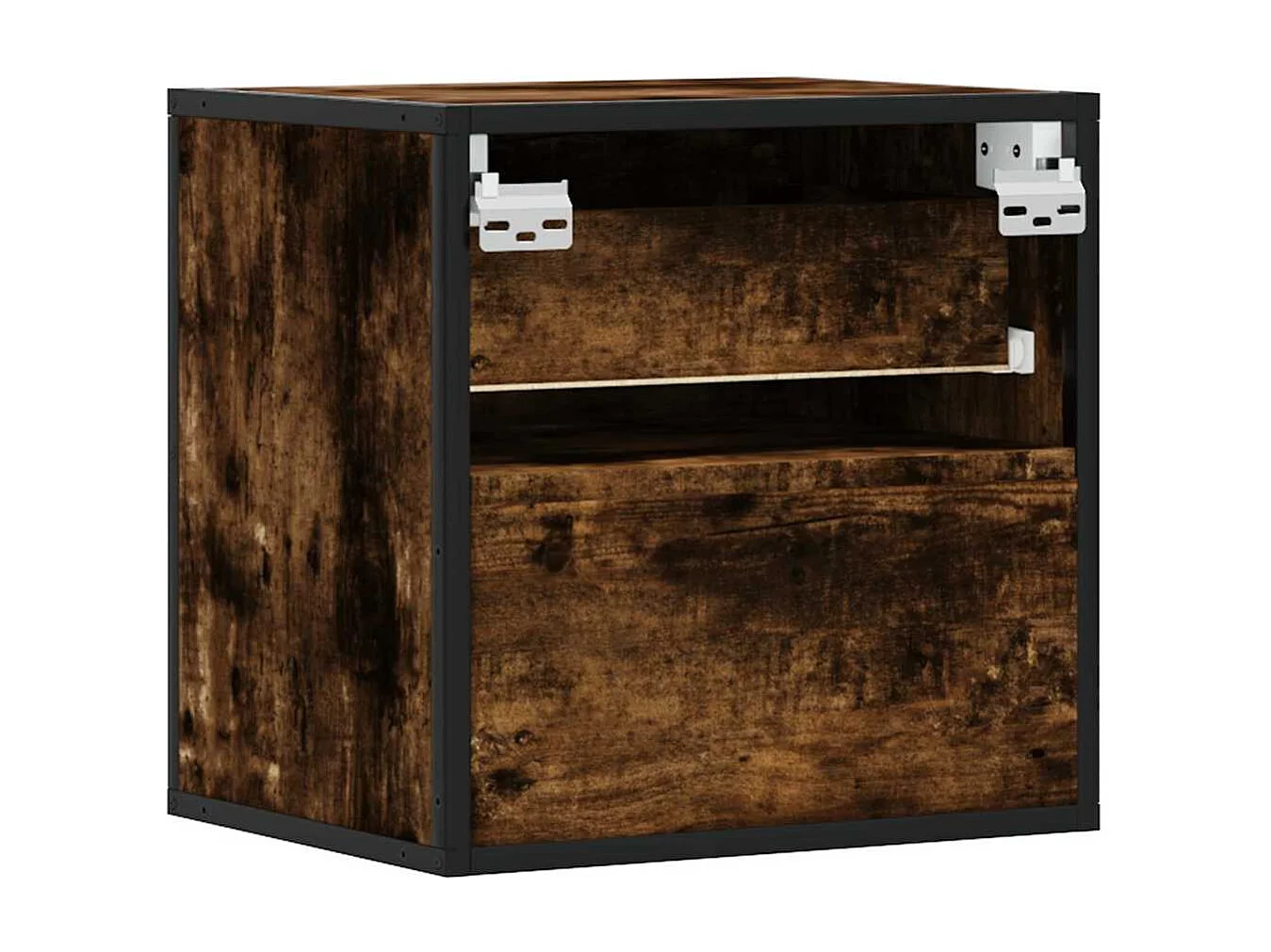 Comodini a Muro 2 pz Rovere Fumo 40x31x39,5 cm