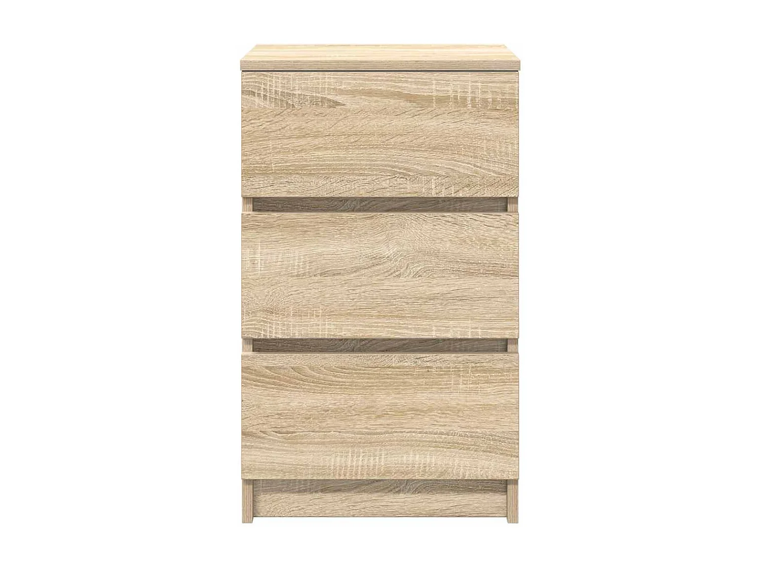 Table de chevet avec 3 tiroirs chêne sonoma 39x35x65 cm