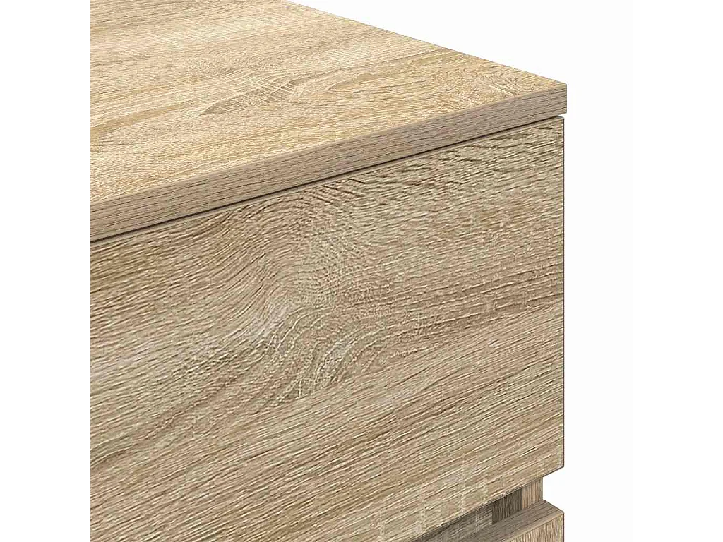 Comodino con 3 Cassetti Rovere Sonoma 39x35x65 cm