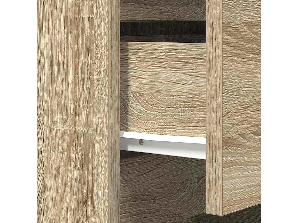 Comodino con 3 Cassetti Rovere Sonoma 39x35x65 cm