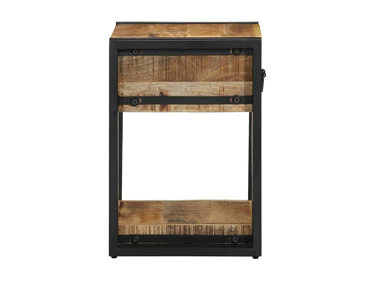 Nachtkastjes 2 st 40x35x50 cm massief ruw hout mango