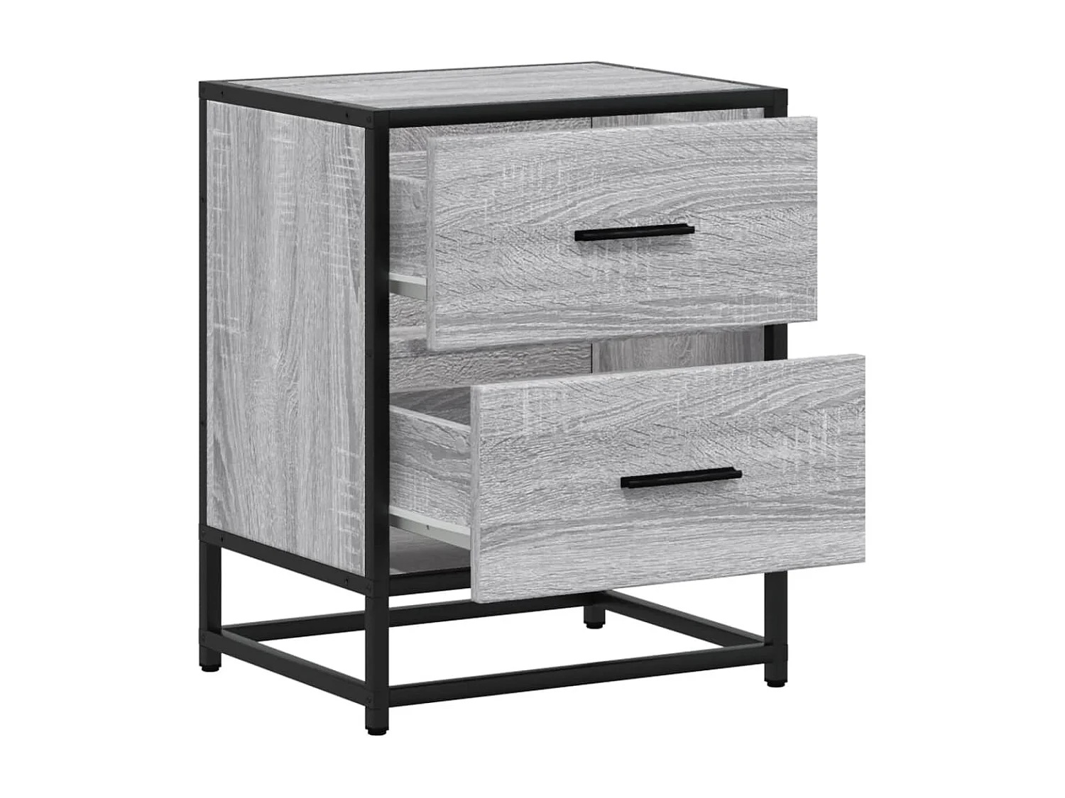 Table de chevet sonoma gris 40x31x50 cm bois d'ingénierie