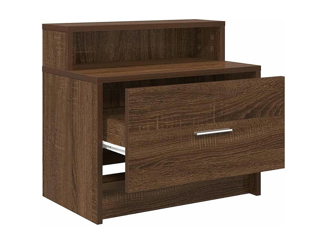 Table de chevet avec tiroir chêne marron 51x31x47 cm