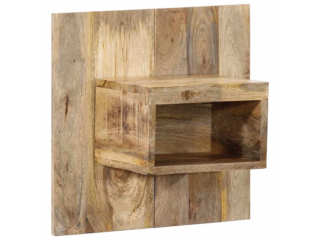 Table de chevet 50x27x50 cm bois massif de manguier brut