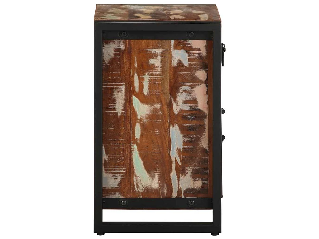 Tables de chevet 2 pcs multicolore bois massif de manguier brut