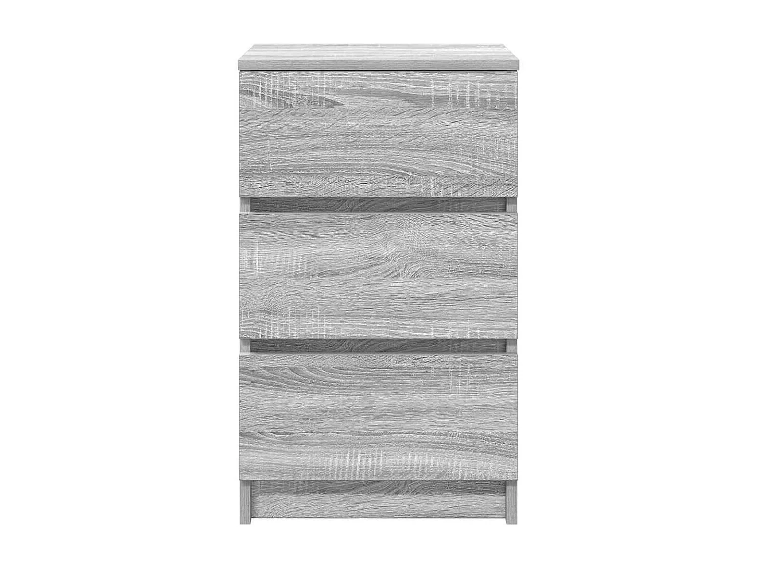 Nachtkastjes met 3 lades 2 st 39x35x65 cm grijs Sonoma