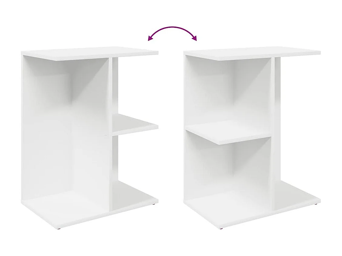 Tables de chevet 2 pcs blanc 46,5x29x61 cm bois d’ingénierie