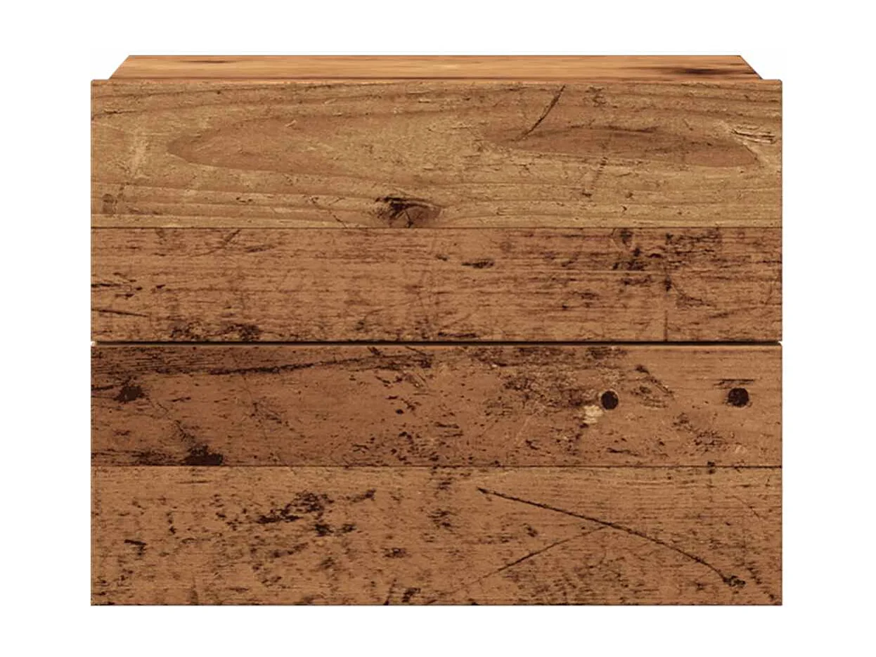 Tables de chevet murales 2 pcs vieux bois 40x32x30 cm