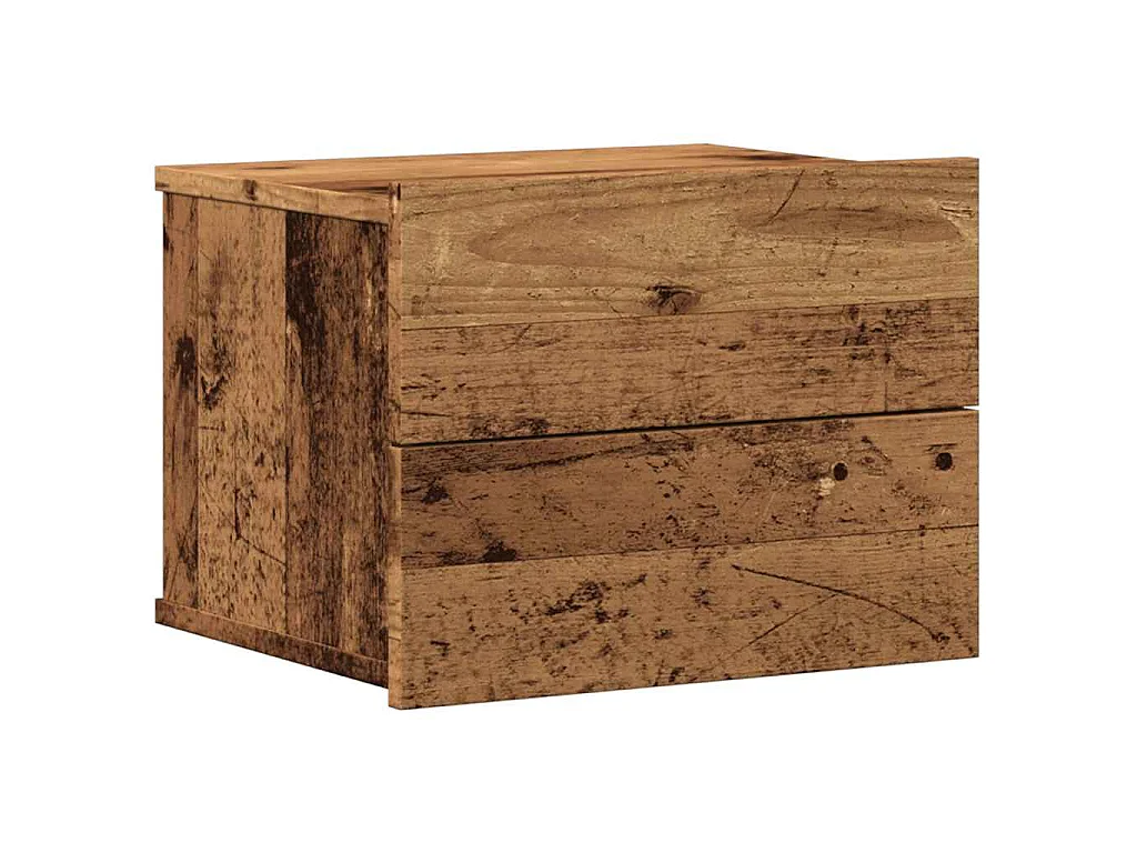 Tables de chevet murales 2 pcs vieux bois 40x32x30 cm