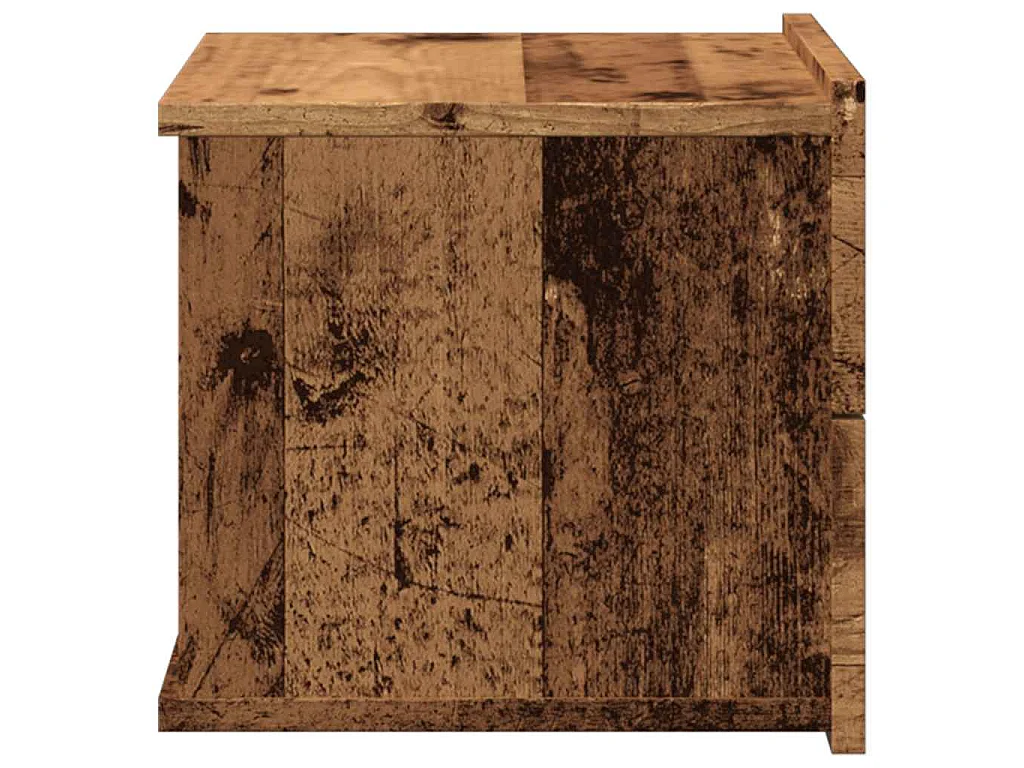 Tables de chevet murales 2 pcs vieux bois 40x32x30 cm