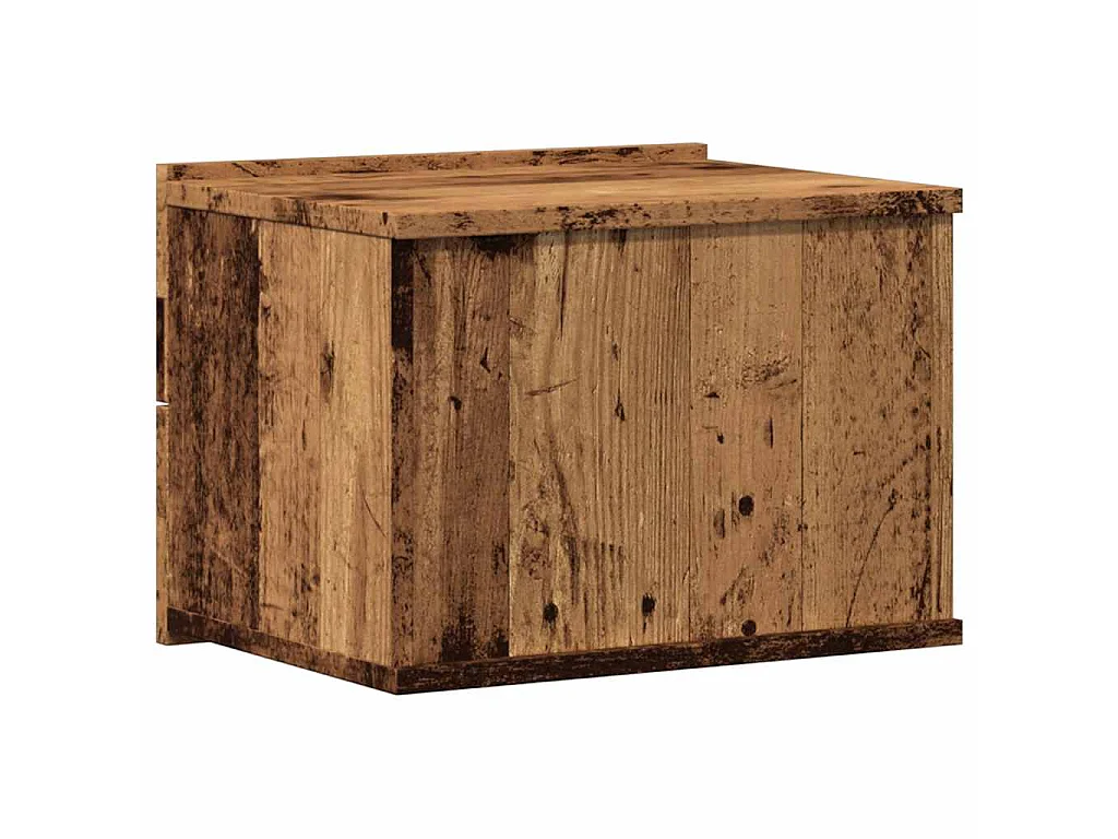 Tables de chevet murales 2 pcs vieux bois 40x32x30 cm