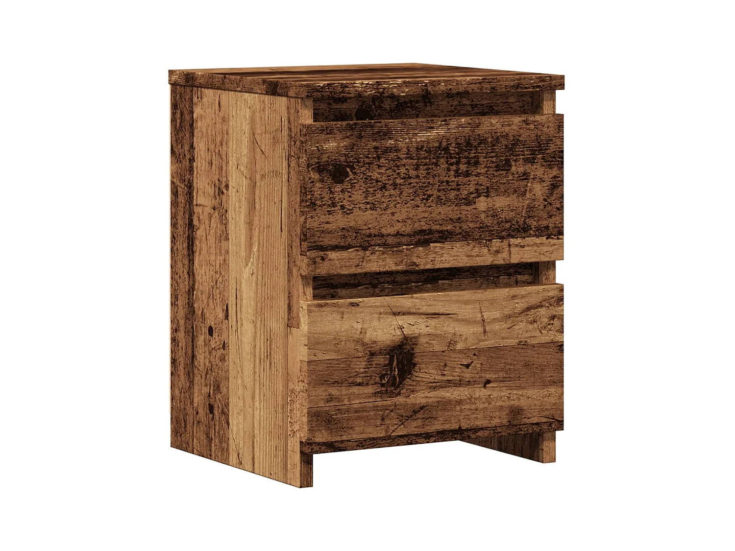 Table de chevet vieux bois 30x30x40 cm bois d'ingénierie