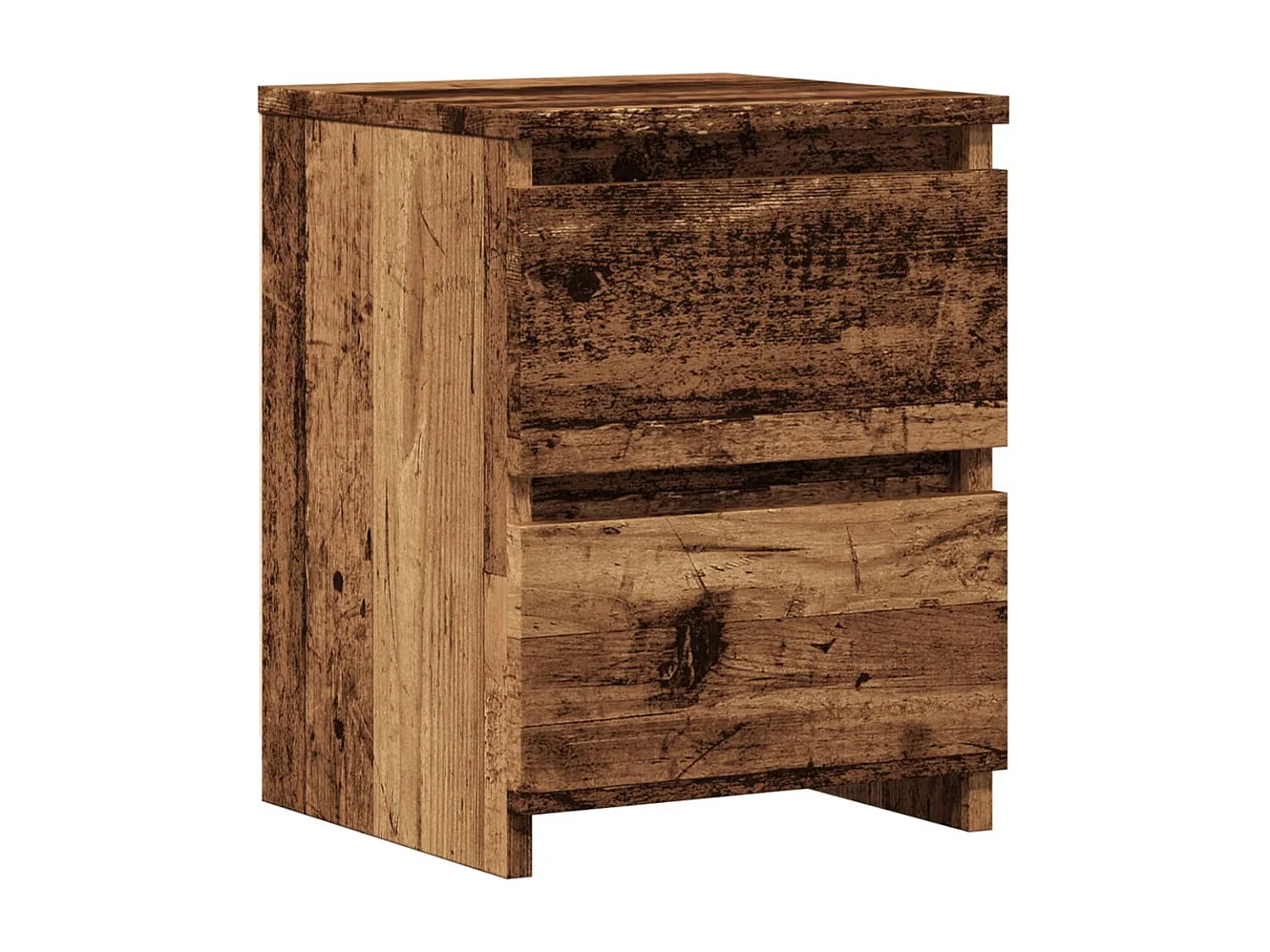 Table de chevet vieux bois 30x30x40 cm bois d'ingénierie