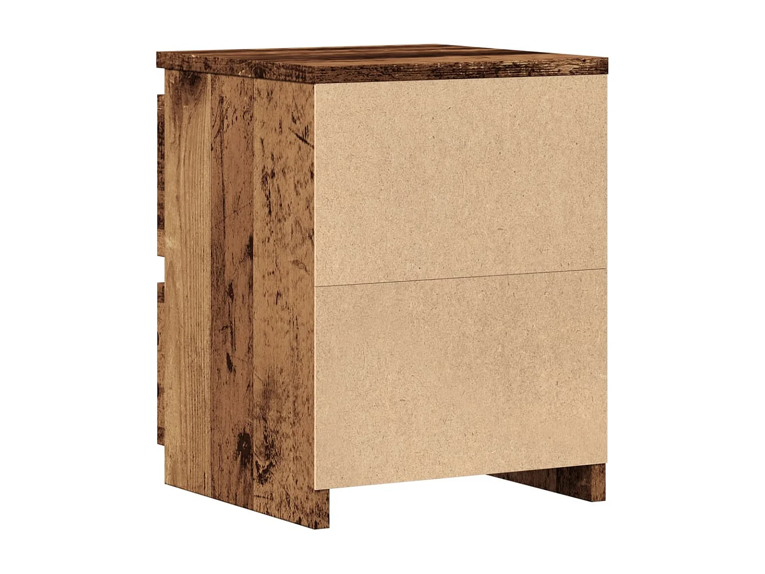 Table de chevet vieux bois 30x30x40 cm bois d'ingénierie