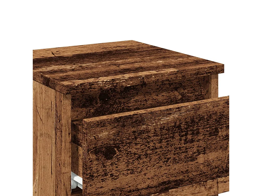 Table de chevet vieux bois 30x30x40 cm bois d'ingénierie
