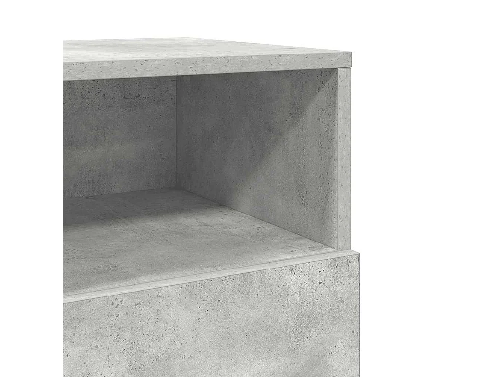 Tables de chevet 2 pcs avec 2 tiroirs gris béton 36x36x68 cm