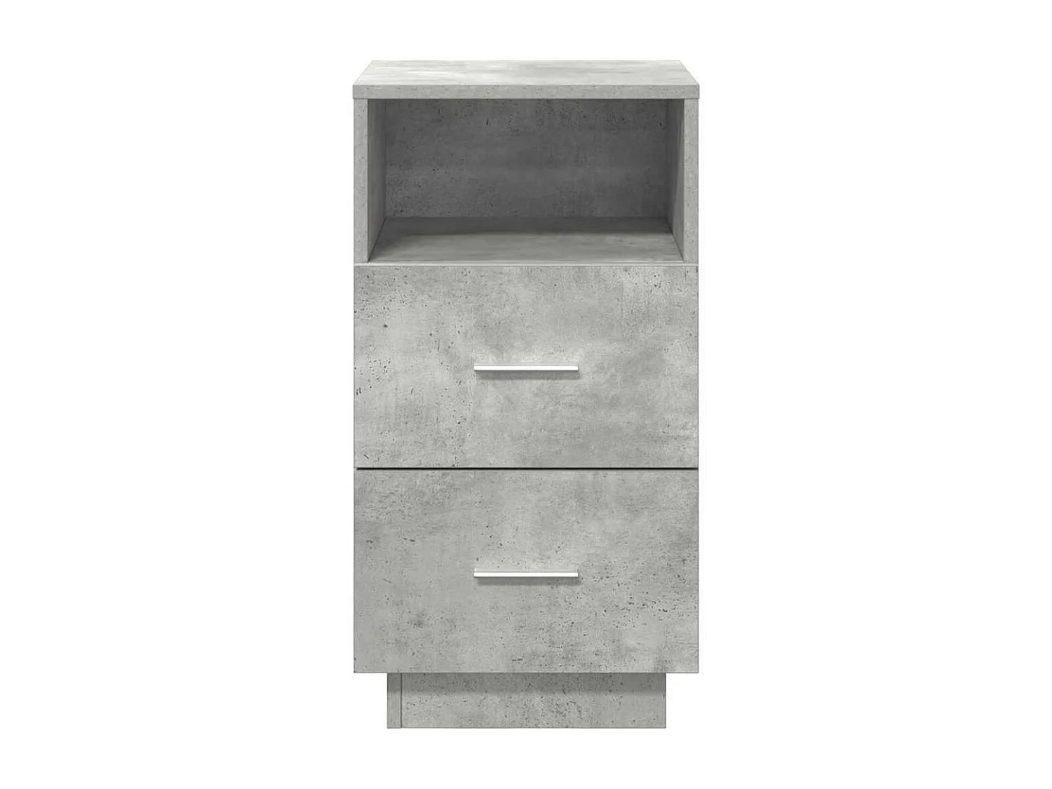 Nachttische 2 Stk. mit 2 Schubladen Betongrau 36x36x68 cm