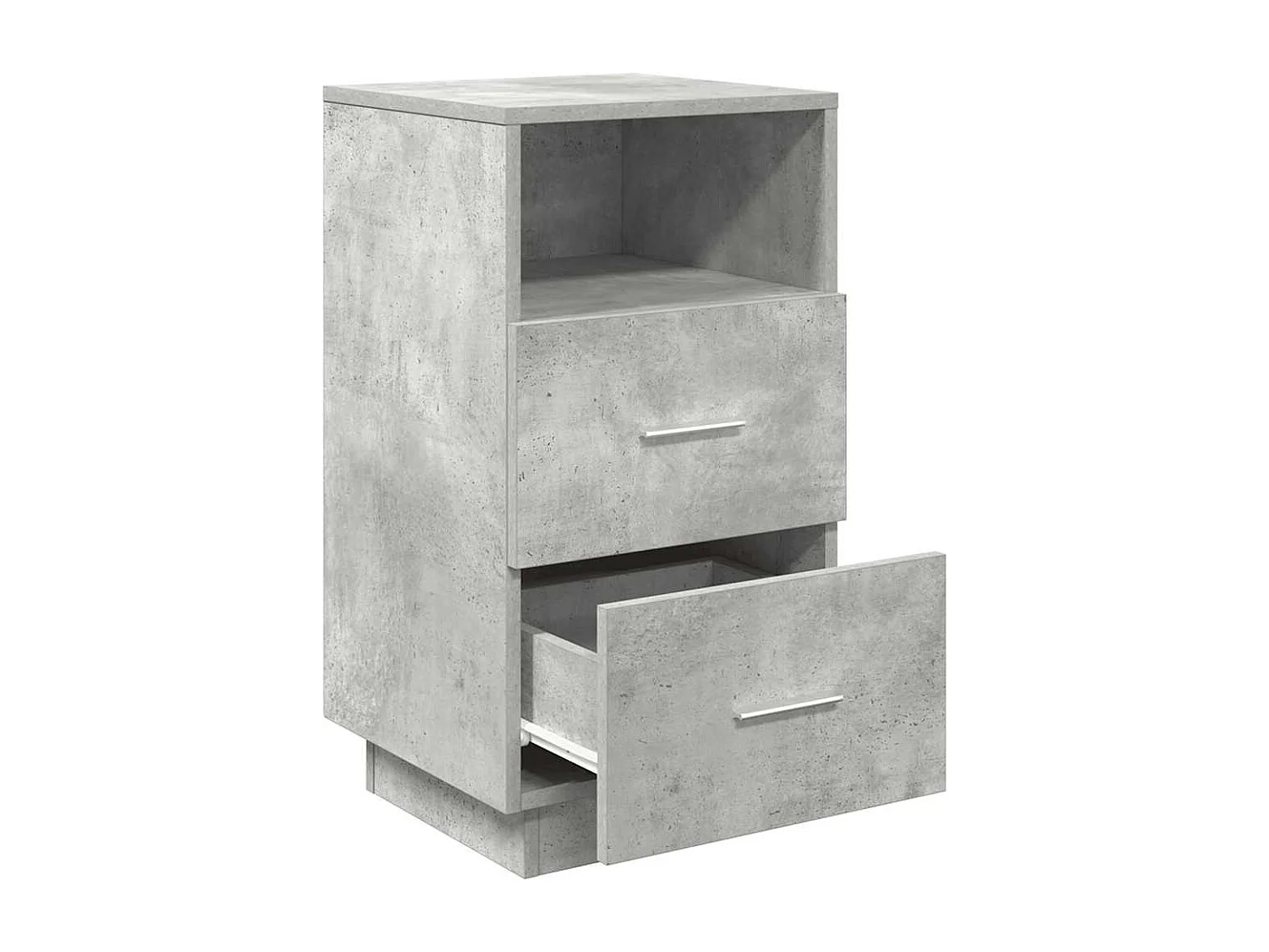 Nachtkastjes 2 st met 2 lades 36x36x68 cm betongrijs