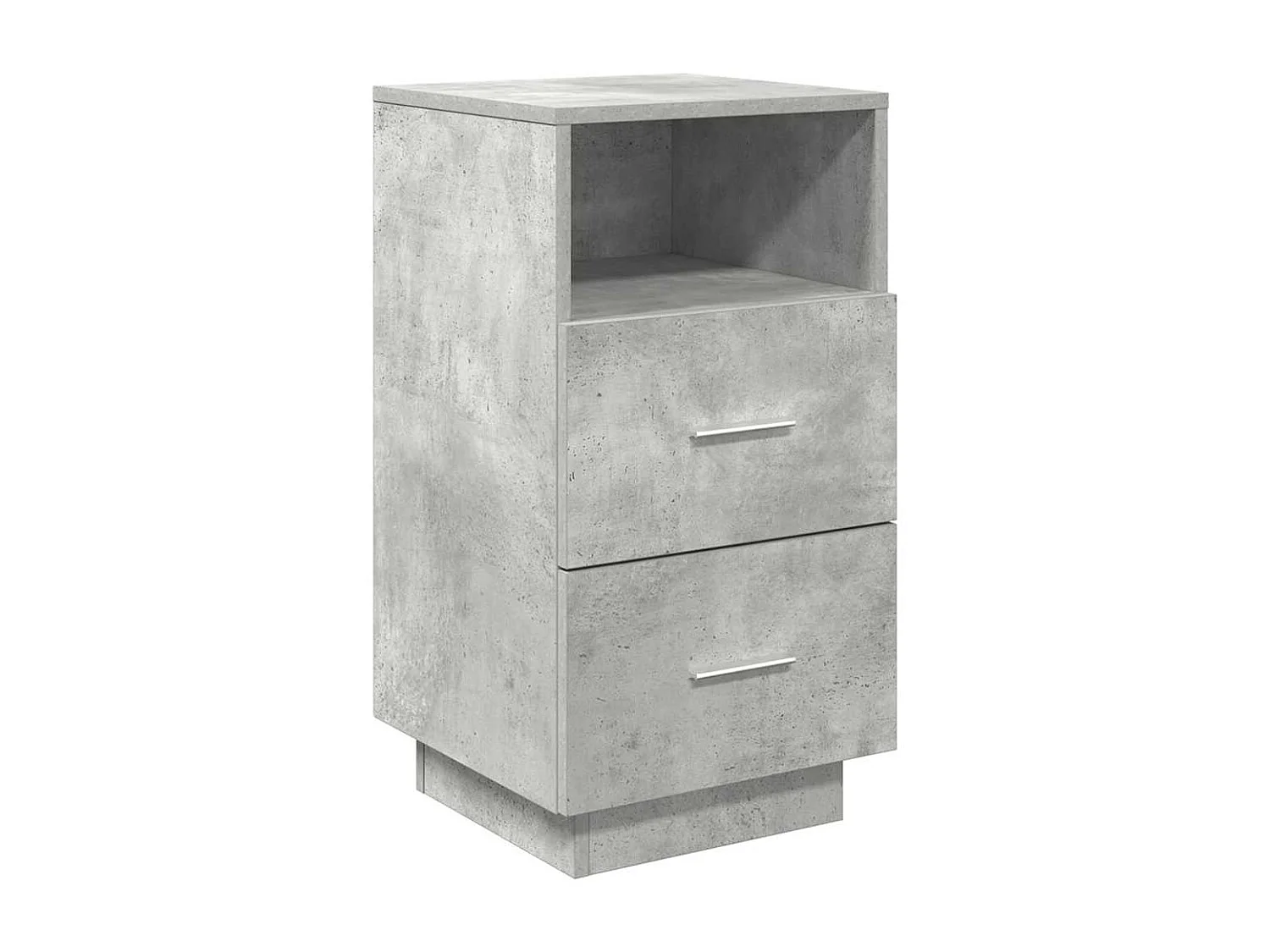 Nachtkastjes 2 st met 2 lades 36x36x68 cm betongrijs