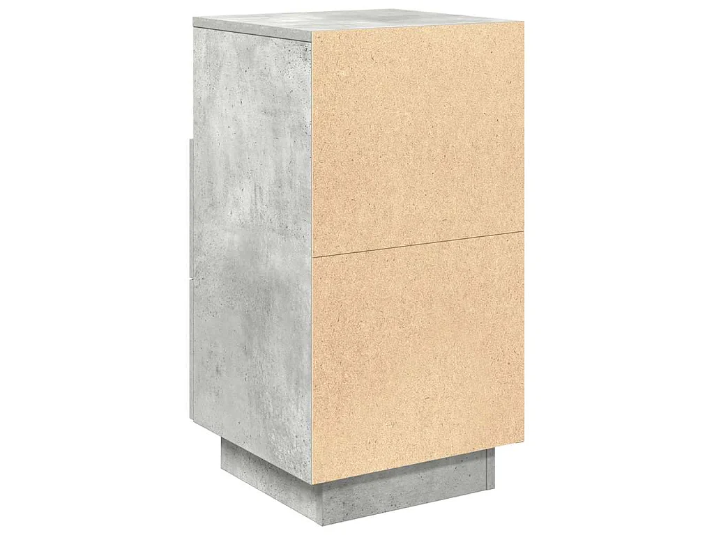 Tables de chevet 2 pcs avec 2 tiroirs gris béton 36x36x68 cm