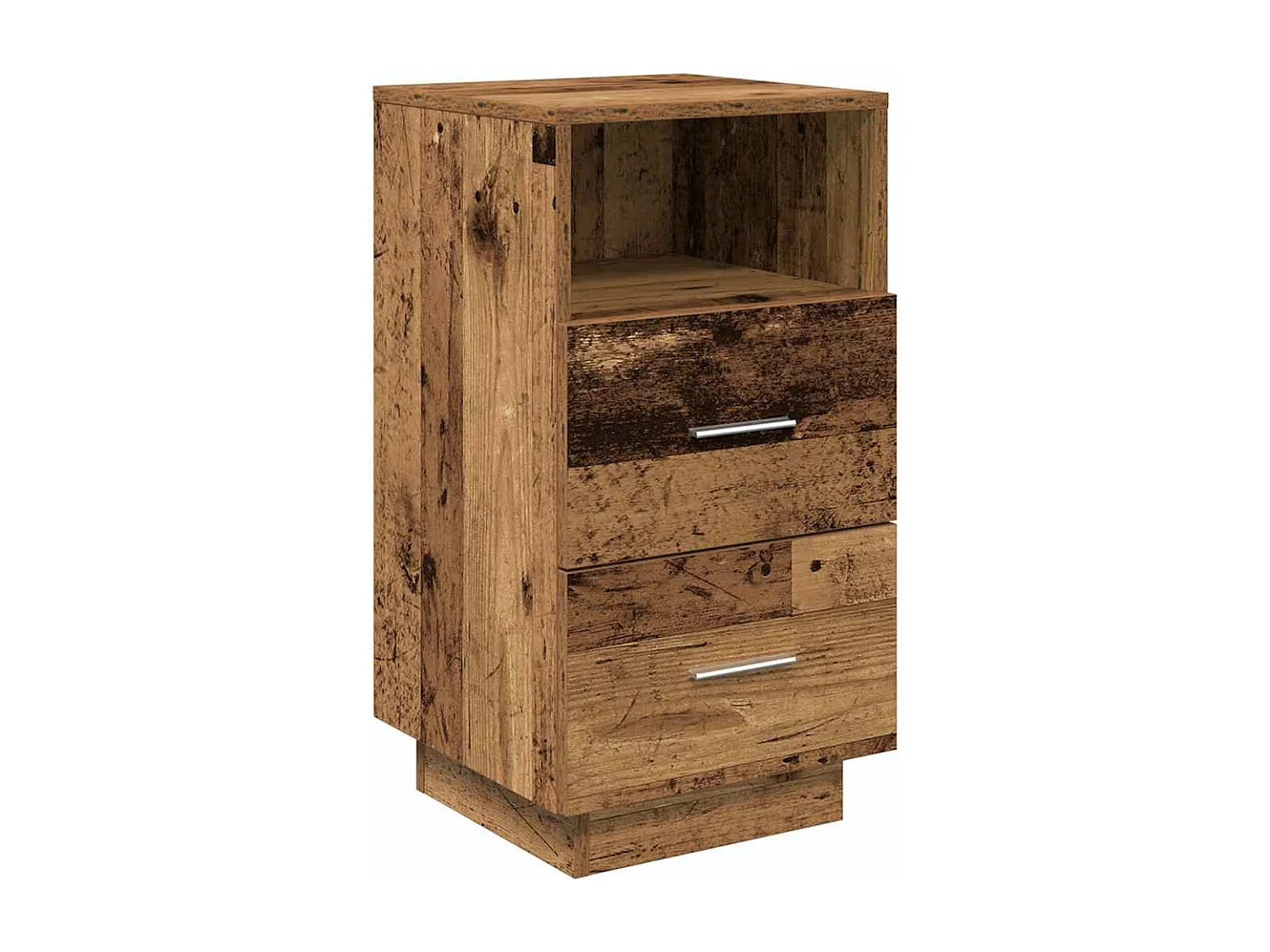 Tables de chevet 2 pcs avec 2 tiroirs vieux bois 36x36x68 cm