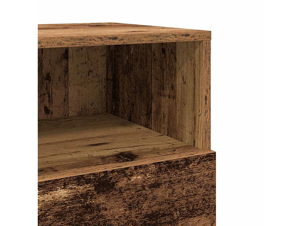 Tables de chevet 2 pcs avec 2 tiroirs vieux bois 36x36x68 cm