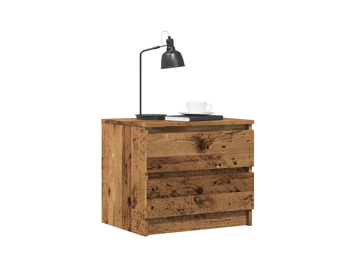 Tables de chevet 2 pcs vieux bois 50x40x43.5 cm bois ingénierie