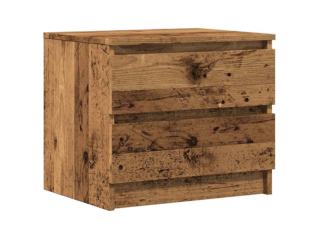 Tables de chevet 2 pcs vieux bois 50x40x43.5 cm bois ingénierie