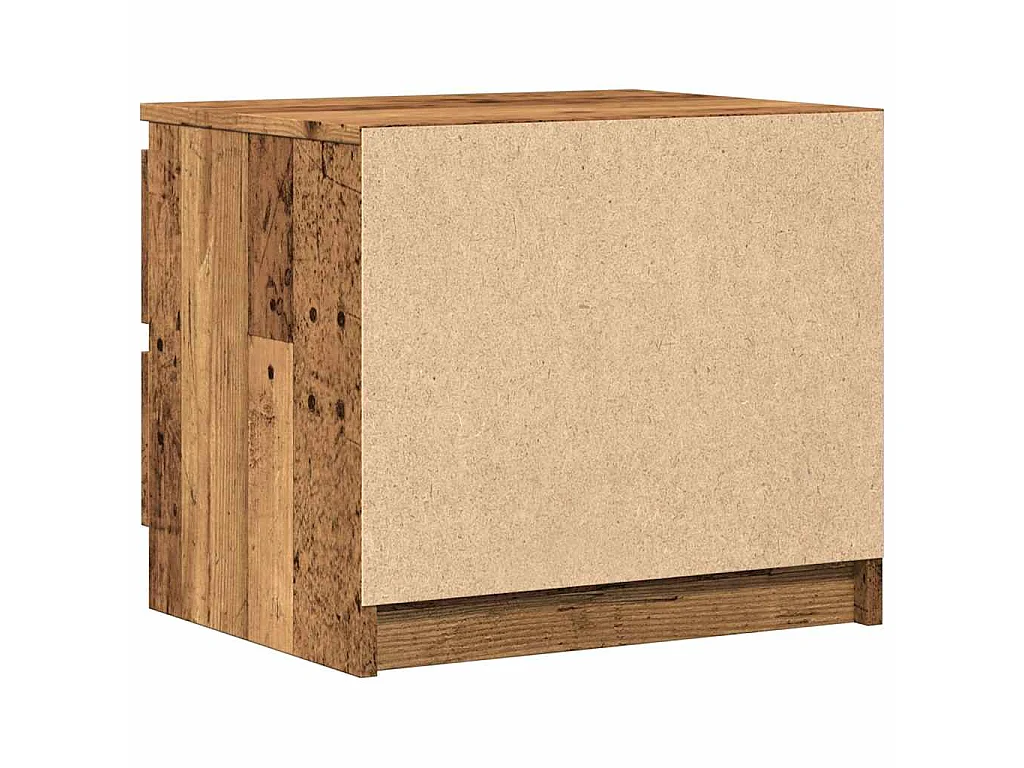 Tables de chevet 2 pcs vieux bois 50x40x43.5 cm bois ingénierie