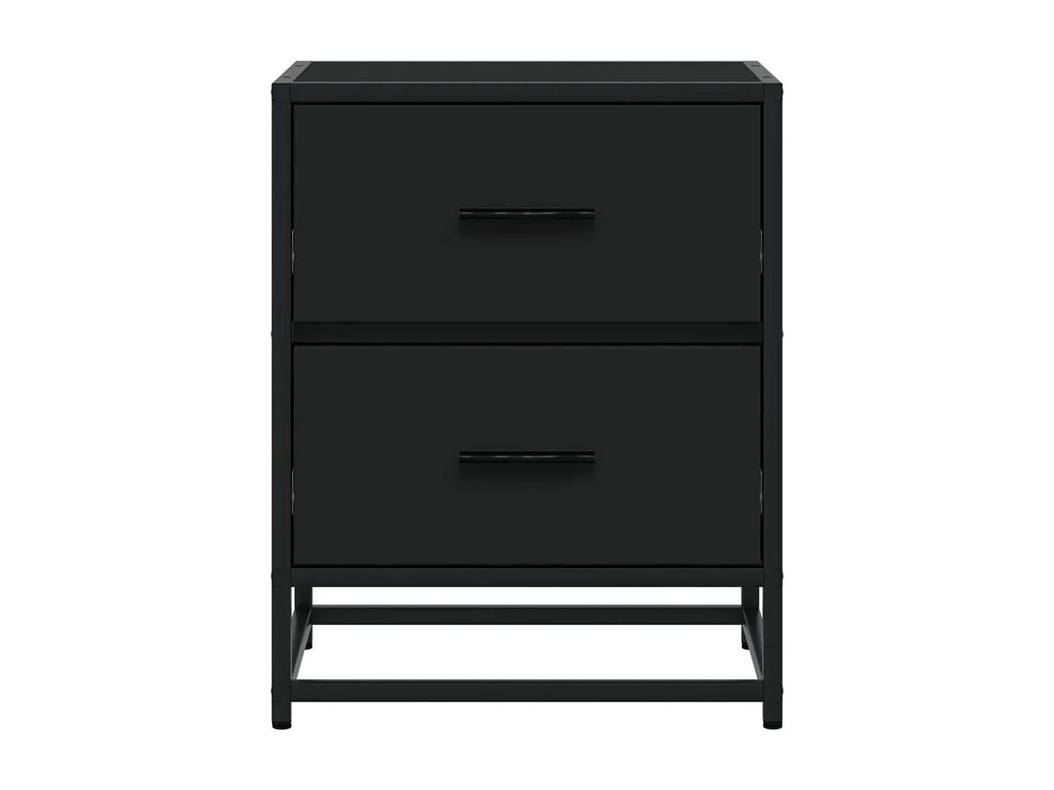 Table de chevet noir 40x31x50 cm bois d'ingénierie